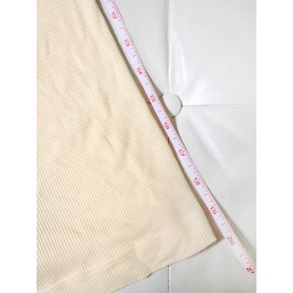 VINCE Butter Yellow Ribbed Knit Longline Tank Top - Picture 6 of 6